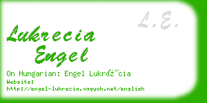lukrecia engel business card